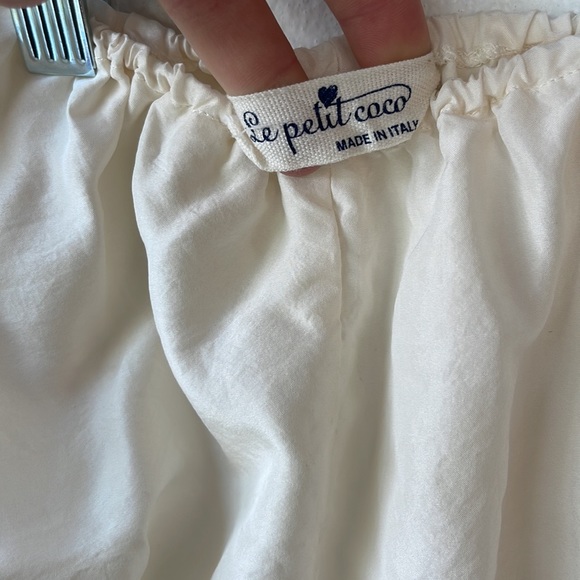 Le Petit Coco Ivory Silk Organza Baby Dress w Matching Bloomers Size 0-6 Month - Picture 7 of 9